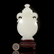 Jarrón de jade blanco de Hetian