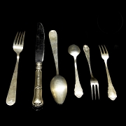 Piezas para cubertería de plata, s.XX