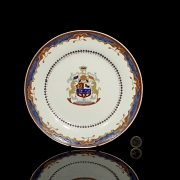 Plato de porcelana para exportación