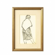 20th century Spanish school “Study of a Woman”