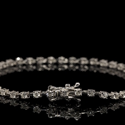 Pulsera rivère en oro blanco de 18K y diamantes