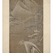 Pintura china “Montañas nevadas”, con firma Wen Boren - 5