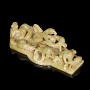 Carved jade plaque “Dragon and phoenix,” Han dynasty