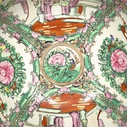 Glazed porcelain bowl, “Courtly Scenes,” Canton, 20th century
