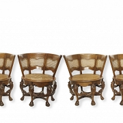 Set of Dutch Colonial-style ‘Burgomaster’ chairs, 20th century