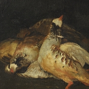 19th-20th century Spanish school ‘Still life with partridges’