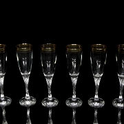 Juego de seis copas de cava, s.XX