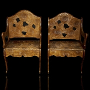 Tresillo de estilo Japonesismo para Liberty & Co., circa 1900–1910