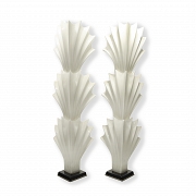 Pair of floor lamps ‘Sea Shells’ by Rougier, circa 1970