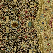 Embroidered tapestry ‘Zardozi’, with coloured gems, India, 20th century