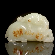 Figura de jade blanco de Hetian 