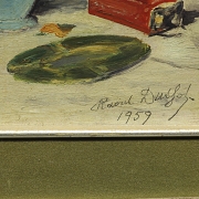 拉乌尔·杜斯福尔 Raoul Dusfol（20世纪）《埃斯霍尔齐亚花与矮牵牛》1959年 - 3