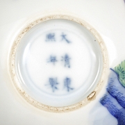 Pareza de tazas de porcelana wucai 