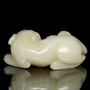Figura de jade blanco de Hetian