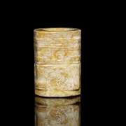 Carved jade cong ‘Chicken bone’, Liangzhu culture - 3