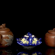 Conjunto de teteras de barro y porcelana, Asia, s.XX - 3