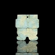 Ornamento de turquesa tallada, dinastía Qing - 1