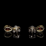 Conjunto de collar y pendientes en oro de 18k con rubíes y brillantes