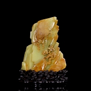 Figura de jade amarillo de Hetian 