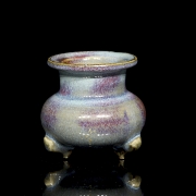 Incensario de cerámica esmaltada, estilo Junyao