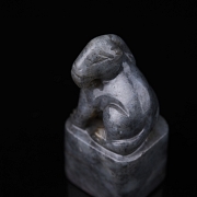 Sello de jade gris de Hetian