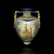 胡安·鲁伊斯·德·卢纳（1863–1945）《带女性手柄的双耳瓶》，20世纪