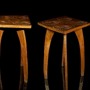 Pareja de mesas auxiliares de estilo Japonesismo para Liberty & Co., circa 1900–1910