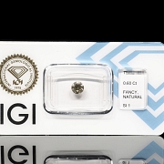 Diamante natural talla brillante, 0.60 ct, certificado IGI