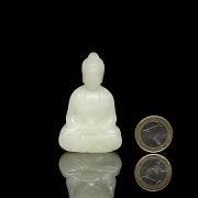 Figura de jade blanco tallado 