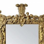 Regency-style gilded wooden mirror, 19th century