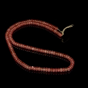 Necklace with pink stone beads