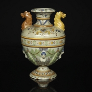 胡安·鲁伊斯·德·卢纳（1863–1945）狮首双耳瓶，20世纪早期 - 1