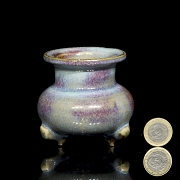 Incensario de cerámica esmaltada, estilo Junyao