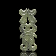 Carved jade plaque, Hongshan style