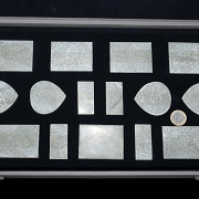 Conjunto de placa de cinturón de jade Dinastía Ming