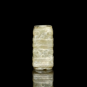 Carved jade pendant ‘Cong’, Hongshan style
