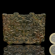 Placa de jade tallado, estilo Han