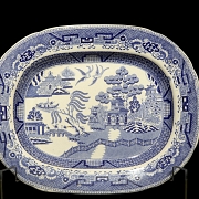 四只柳叶纹托盘,石质陶器,斯塔福德郡,十九世纪