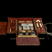Gentleman's travelling dressing table, 19th century