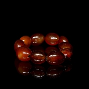 Pulsera de diez cuentas de ágata Alashan, dinastía Liao