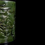 Portapinceles de jade verde espinaca