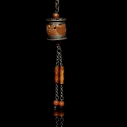 Amuleto de ágata y metal 