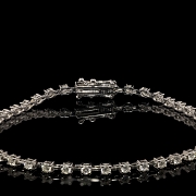 Pulsera rivère en oro blanco de 18k y diamantes