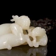 Figura de jade blanco de Hetian 