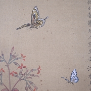 Chinese painting ‘Flowers and Butterflies’, signed Ma Quan