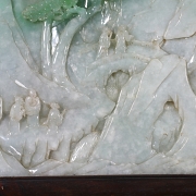 Panel de madera y jadeíta 