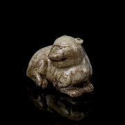 Carved jade figurine ‘Crouching Tiger’, Ming dynasty