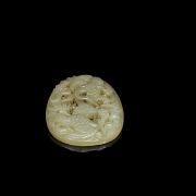 Jade plaque ‘Herons and lotuses’, Qing dynasty