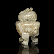 Incensario de cuarzo tallado