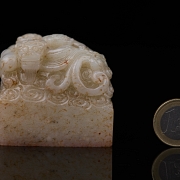 Sello de jade blanco